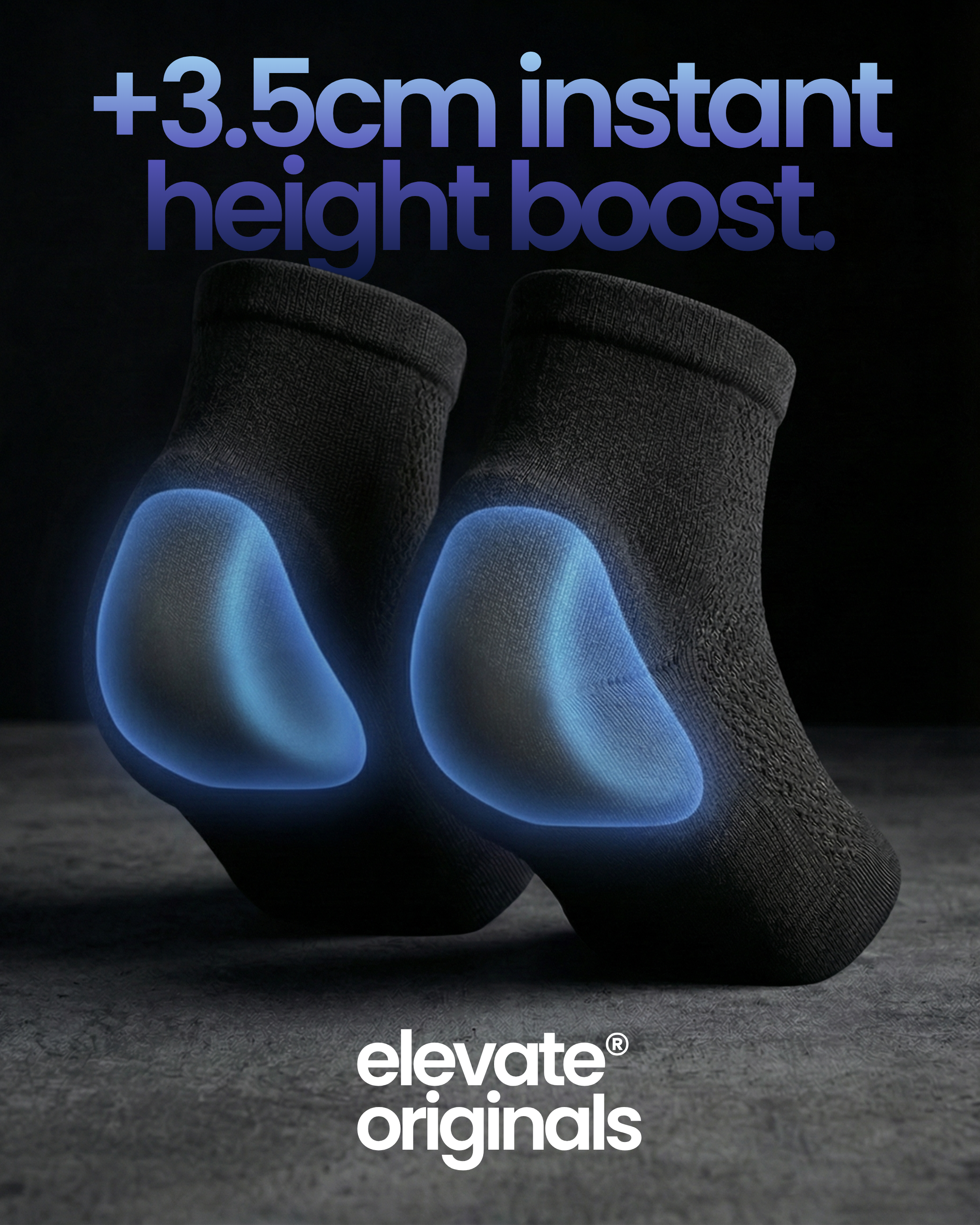 Elevate® Originals Socks: +3.5cm(1.5") HeightBoost™ Edition